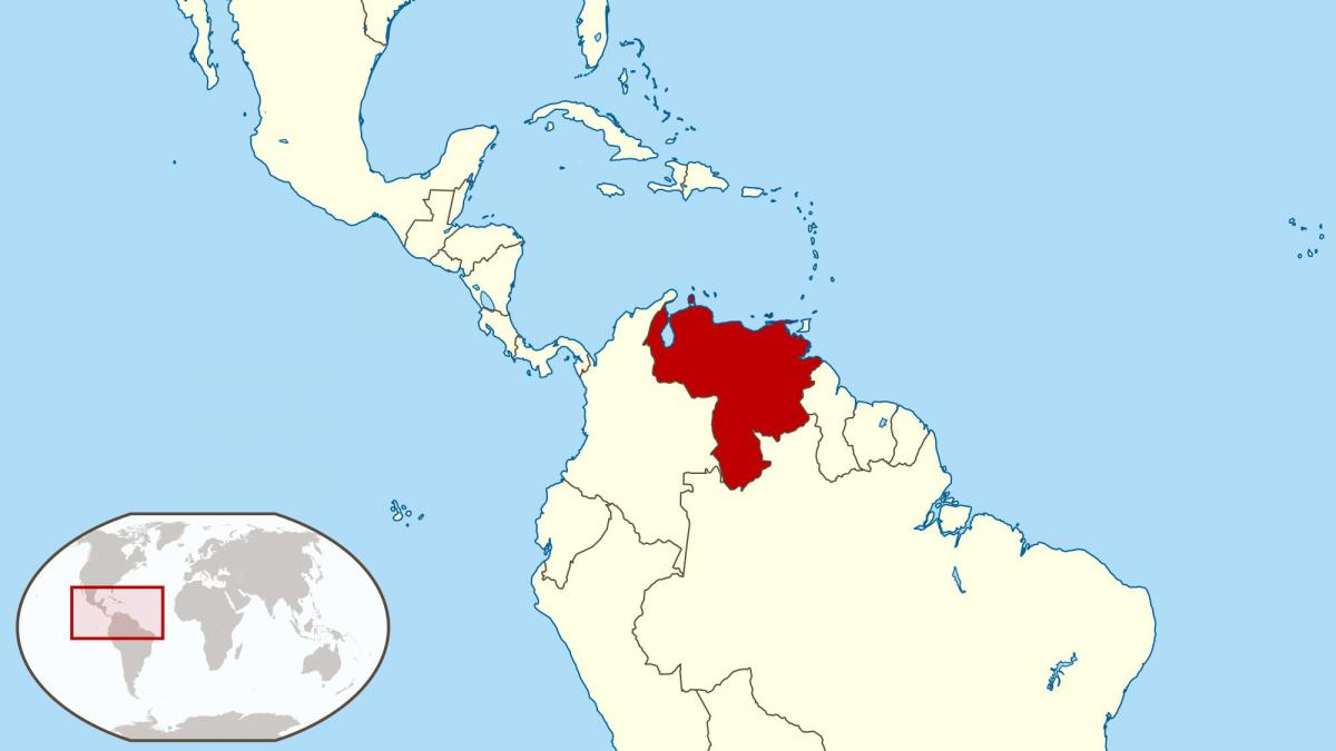 venecuēla kartē dienvidamerikā