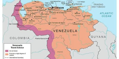 Venecuēla kartē