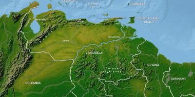 Karte venecuēla ģeogrāfija