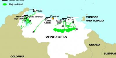 Venecuēlas naftas rezerves karte